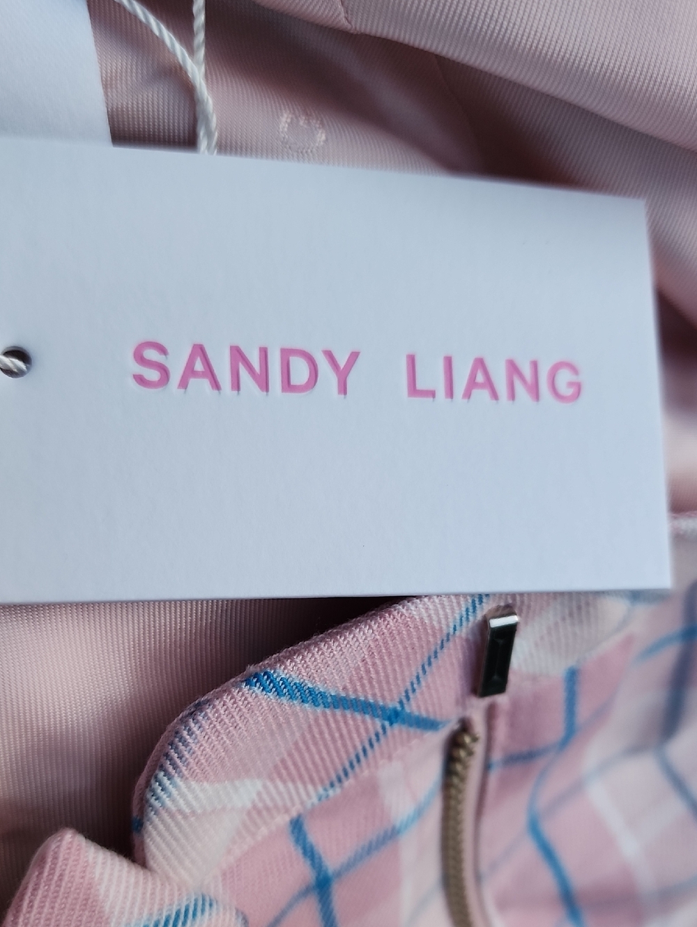 Sandy Liang Franc Skort Pleated Pink Multi Plaid Size 4 - Picture 13 of 14